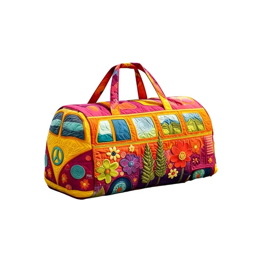 18 Inch X 9 Inch X 9 Inch Unisex Boho Quilted Weekender Travel Bag, Lightweight Comfortable Carry on Overnight Bag, Vintage Hippie Design for Travel, Daily Use & Shopping